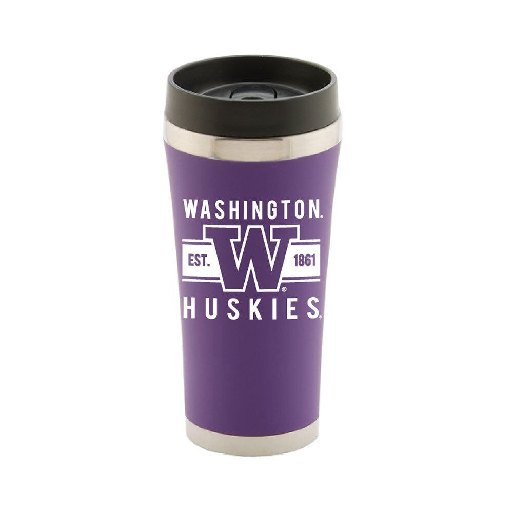 RFSJ Purple Washington W Huskies Est.1861 JV Travel Mug 16oz
