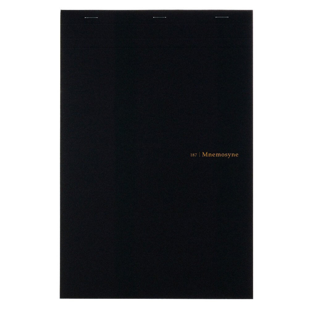 Maruman Black Mnemosyne A4 5mm Grid Stapled Memo Pad 70ct