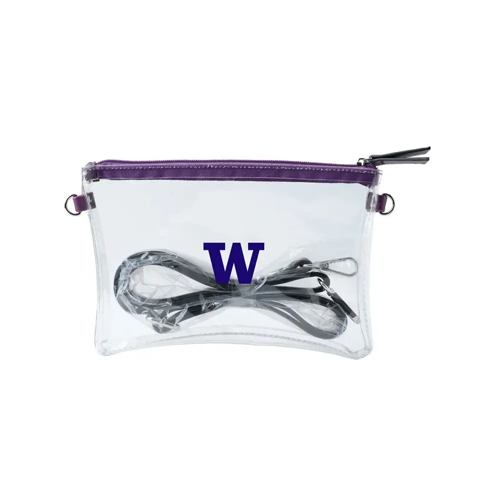 Neil Clear Purple W Crossbody Stadium Bag
