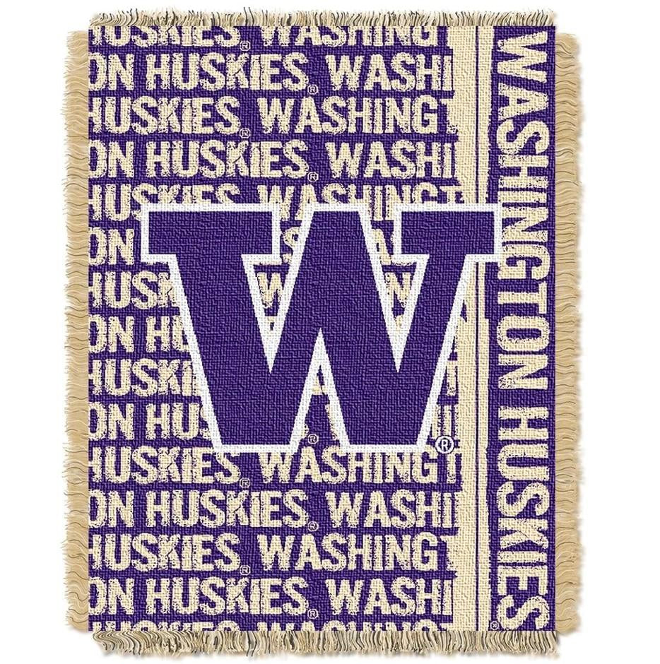Northwest W WA Huskies Double Play Jacquard Throw Blanket 46" x 60"