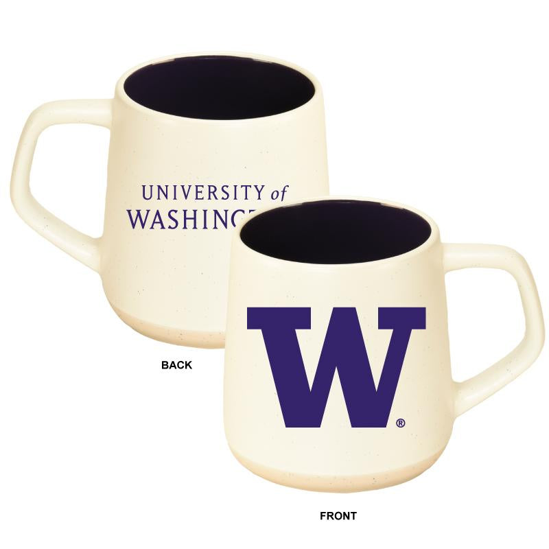 RFSJ White W U of WA Speckled Barbara Ceramic Mug 20oz