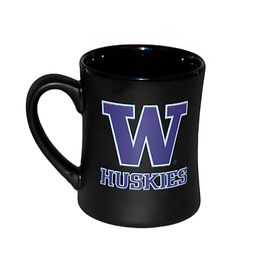 RFSJ Matte Black W Huskies Diner Ceramic Mug 16oz