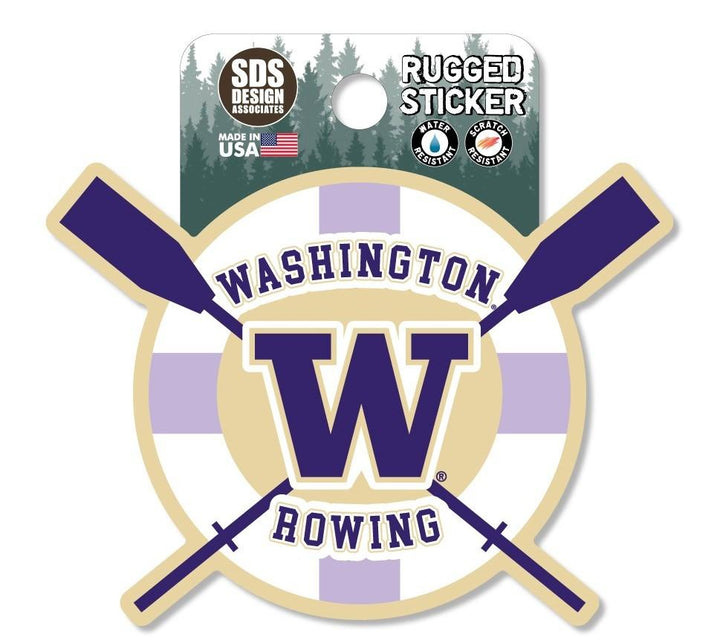 SDS W Rowing Rugged Sticker 3.5"