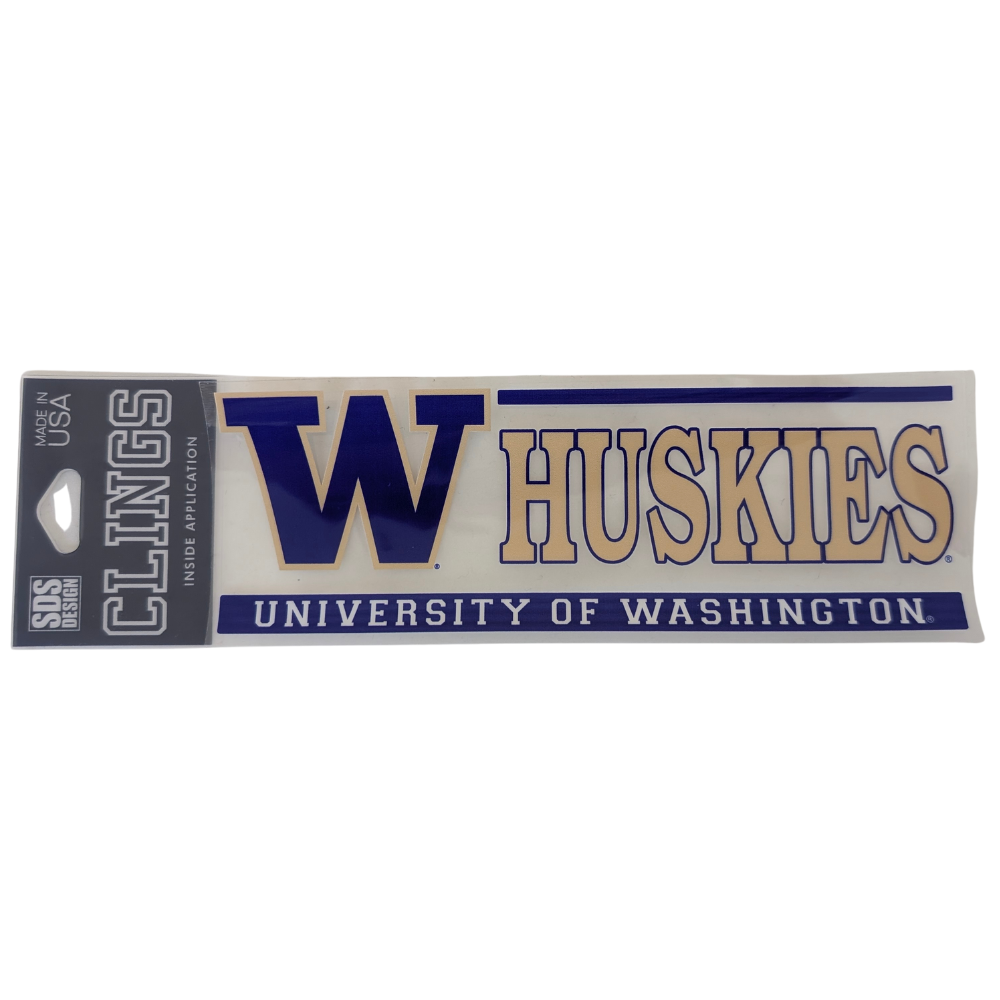 SDS U of W Huskies Cling Inside Decal 6" x 2"