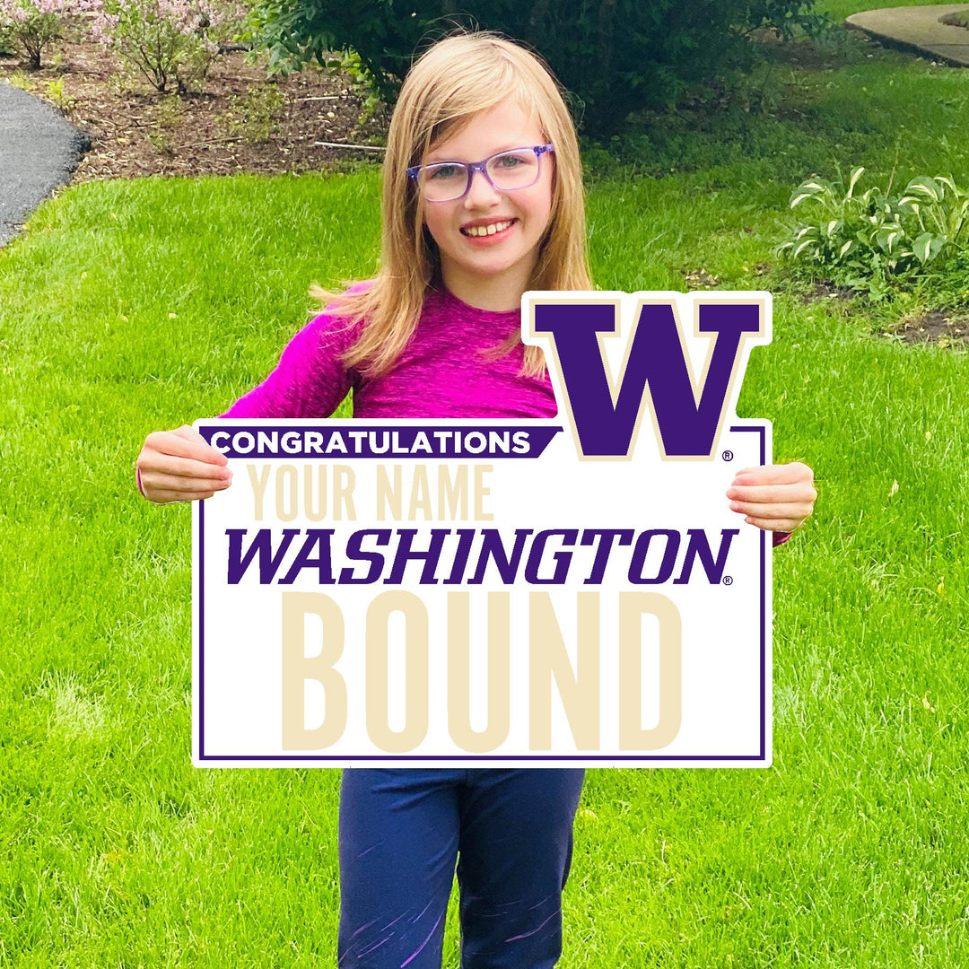 DROP SHIP CDI CUSTOMIZED Congratulations Name WA Bound W Large Print Yard Sign
