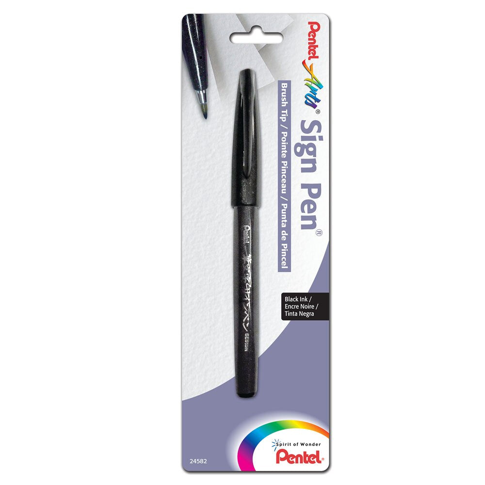 Pentel Sign Pen Fine Point Brush Tip Pen