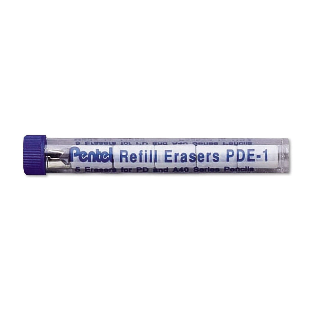 Pentel White Mechanical Pencil Eraser Refill 5 Count