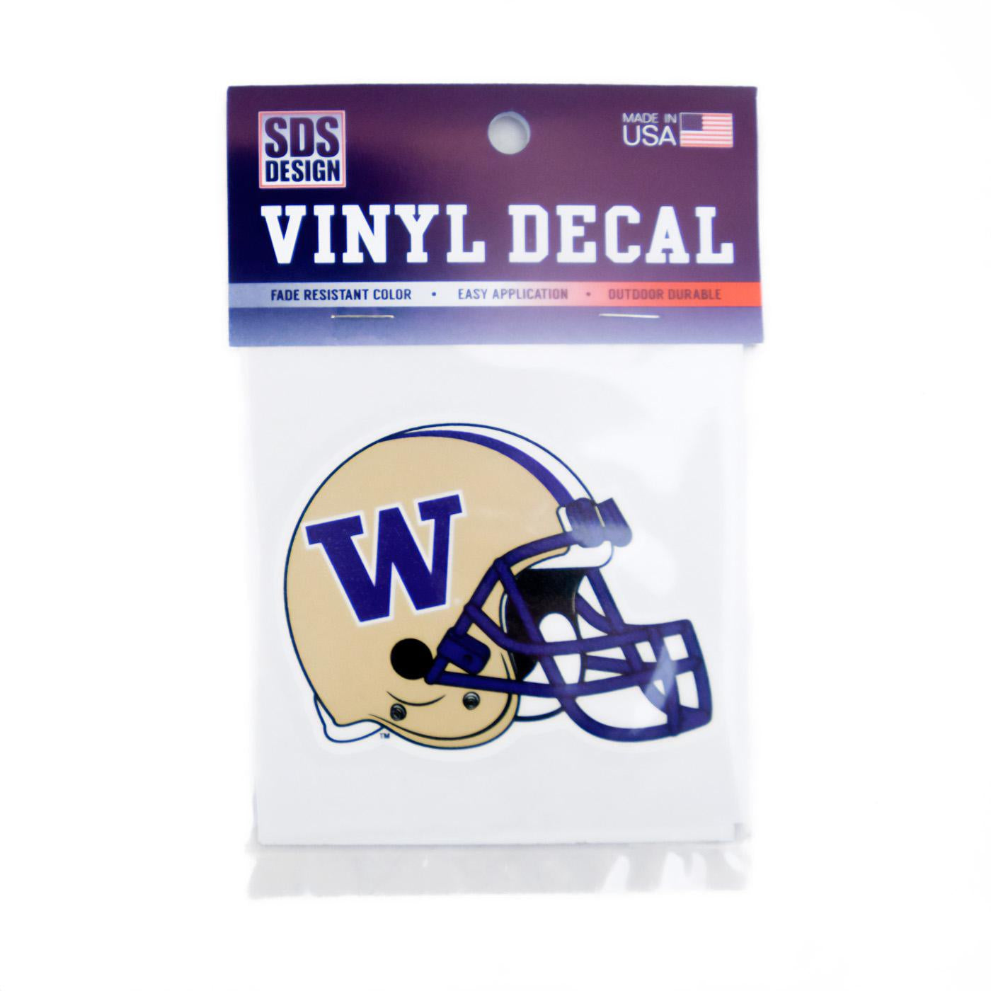 dull football helmet SDS W Football Helmet Washington Huskies Vinyl Decal 6"