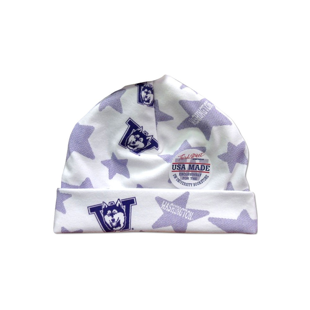 Third Street Baby White Vault Dog Tonal Star Warming Hat