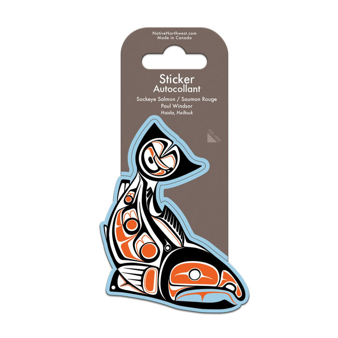 Native Northwest Sockeye Salmon Vinyl Sticker