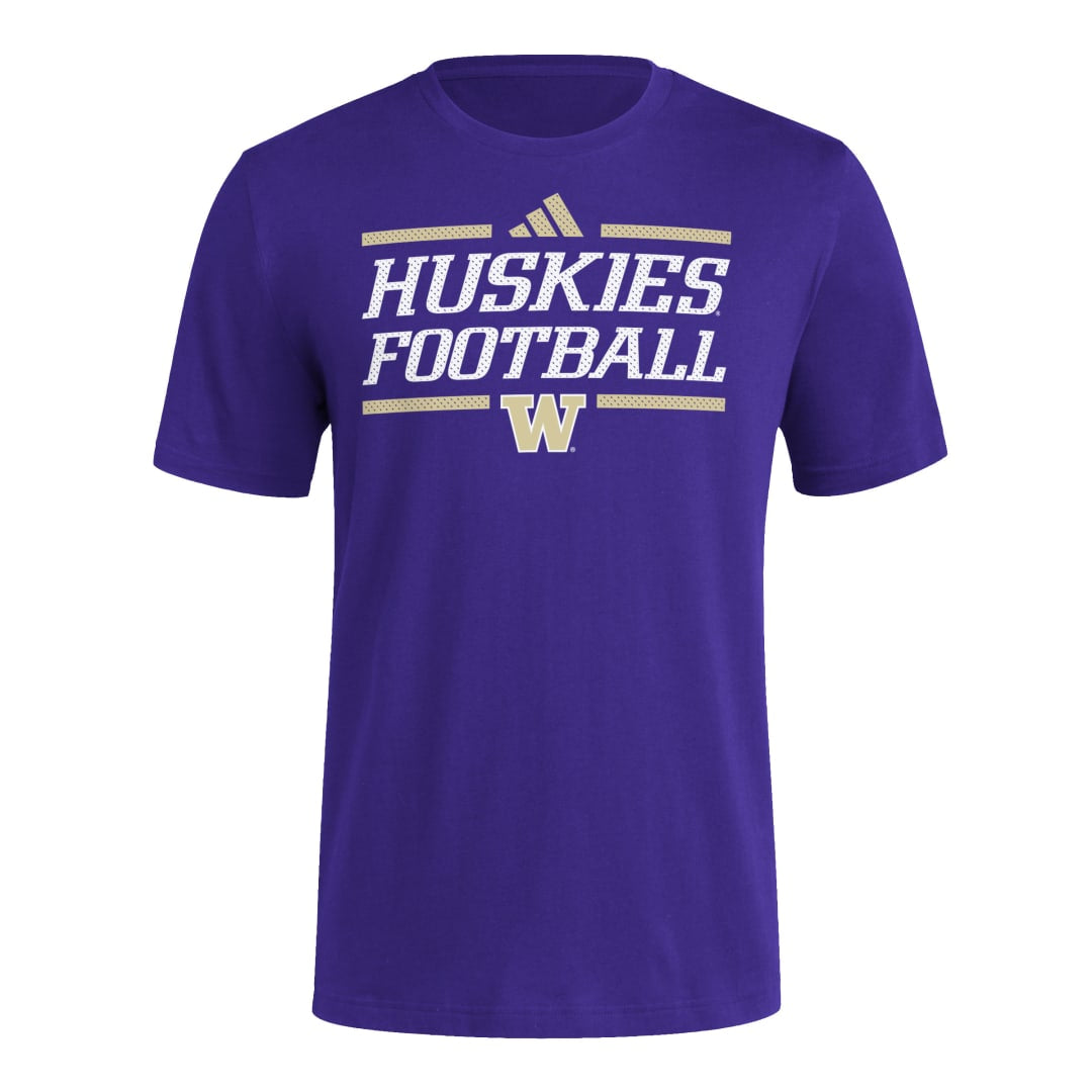 adidas Men's Huskies Football 2024 Short Sleeve Fresh Tee