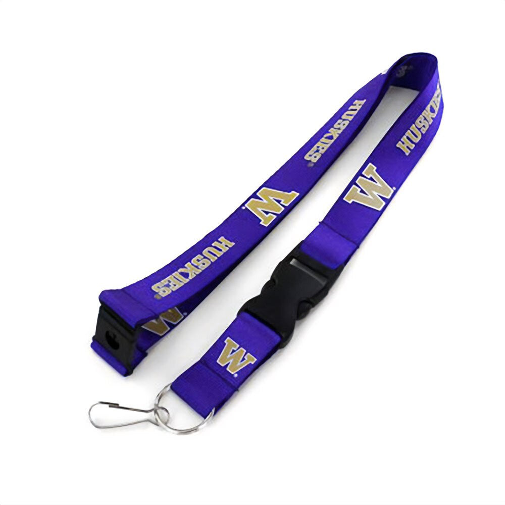 Aminco Purple W Huskies Team Buckle Lanyard