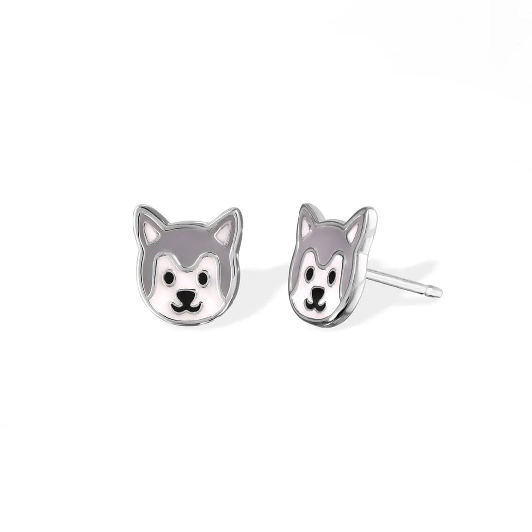 Boma Husky Dog Stud Earrings