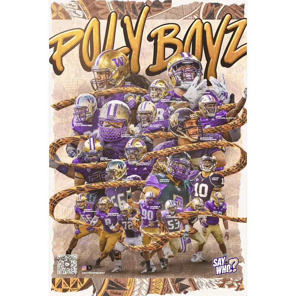 UW ICA Say Who Poly Boyz Poster 19.5" x 27"