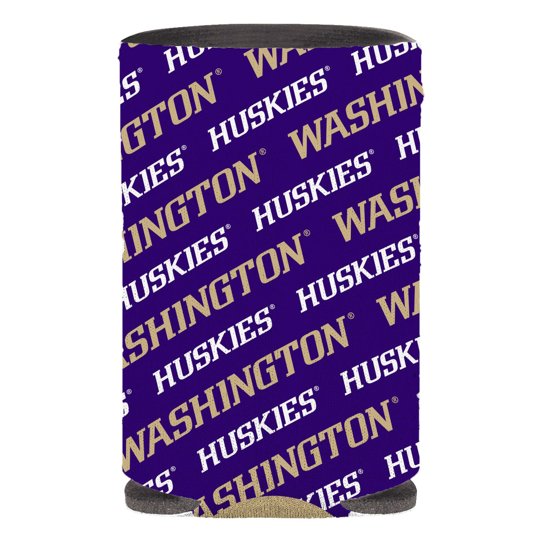 MCM Purple WA Huskies All Over Britepix Koozie Can Cooler