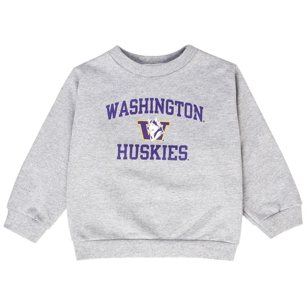 Third Street Toddler Gray WA Retro Dog Crewneck Sweatshirt