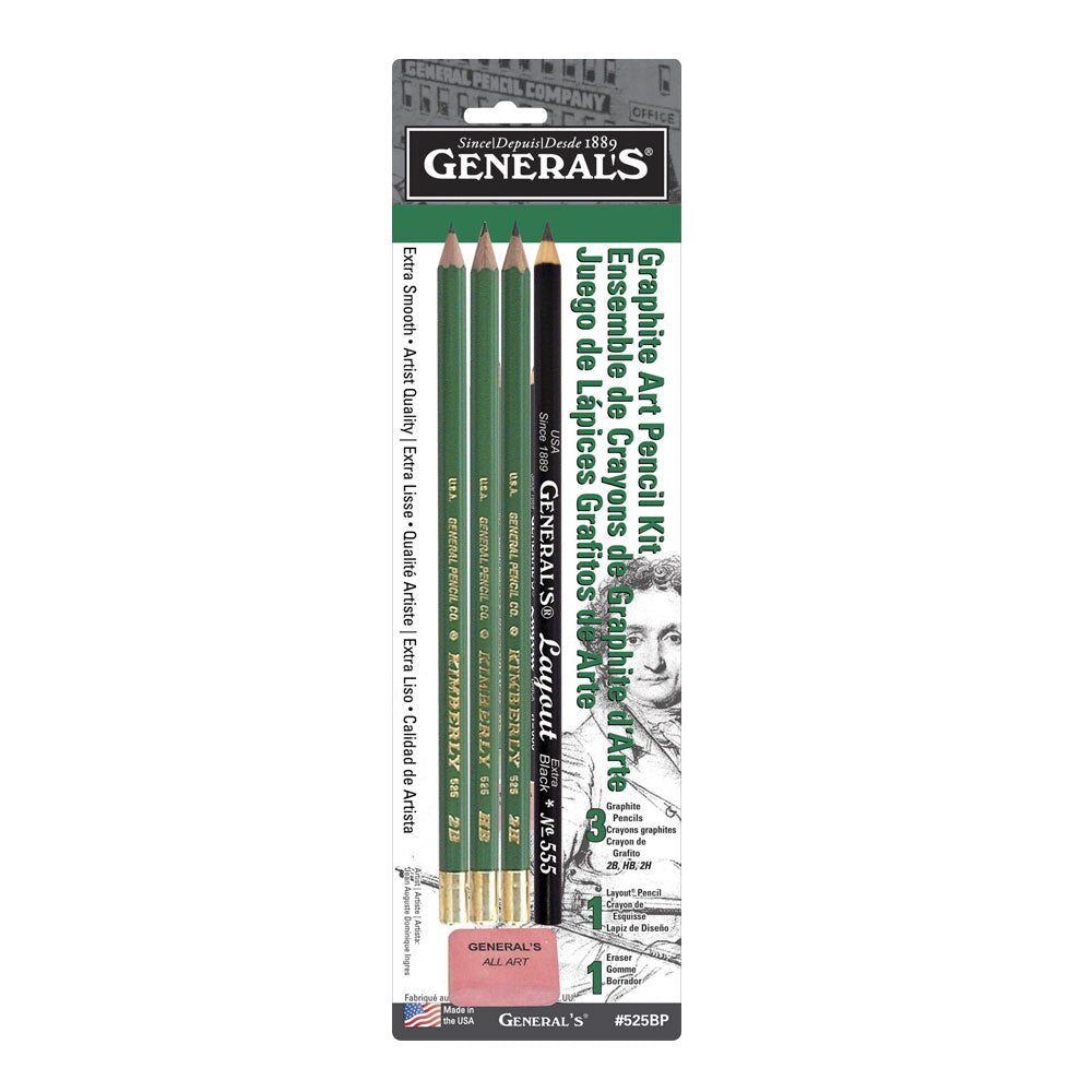 Generals Graphite Art Pencil Kit 5 Pieces