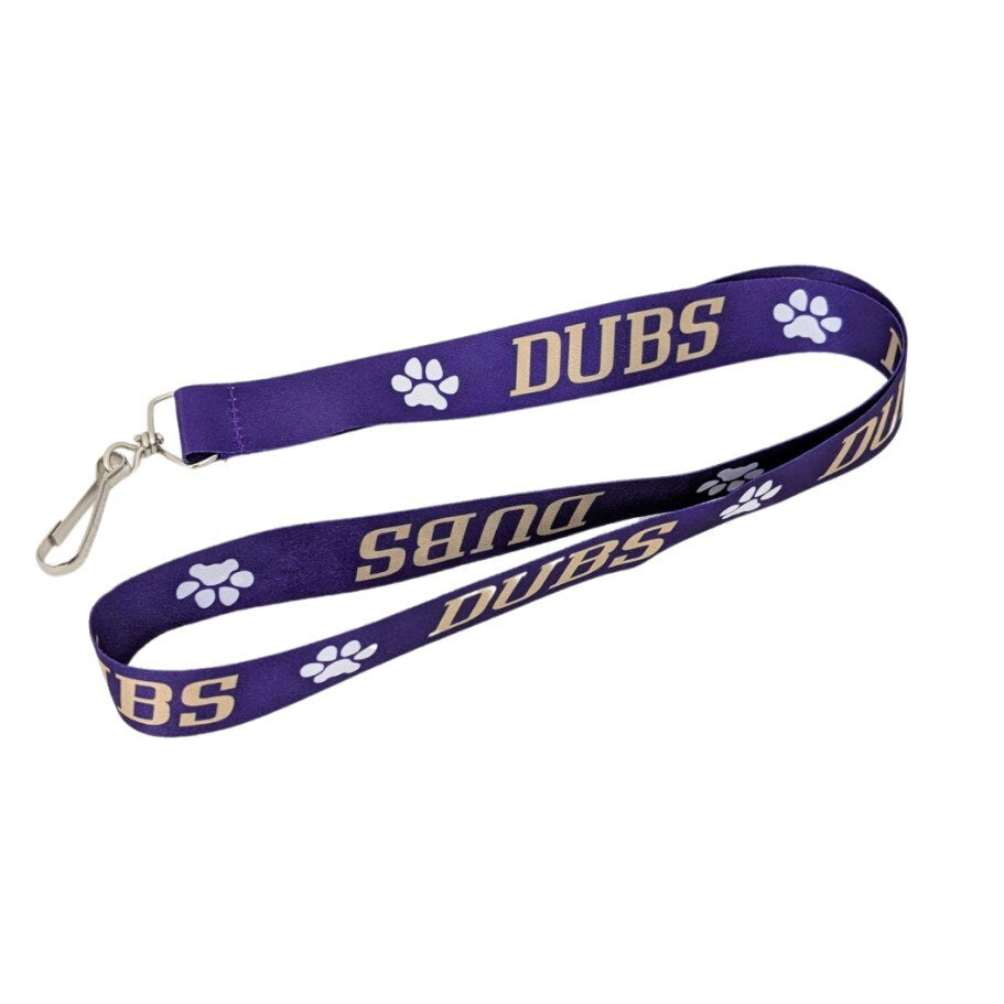 DubsColl Spirit Products Purple Dubs Paw Lanyard