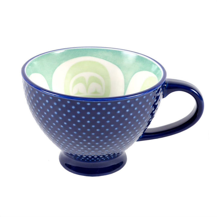 Native Northwest Blue Moon Porcelain Art Mug