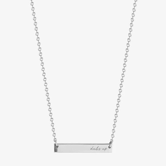 DROP SHIP Kyle Cavan Washington Dubs Up Horizontal Bar Necklace