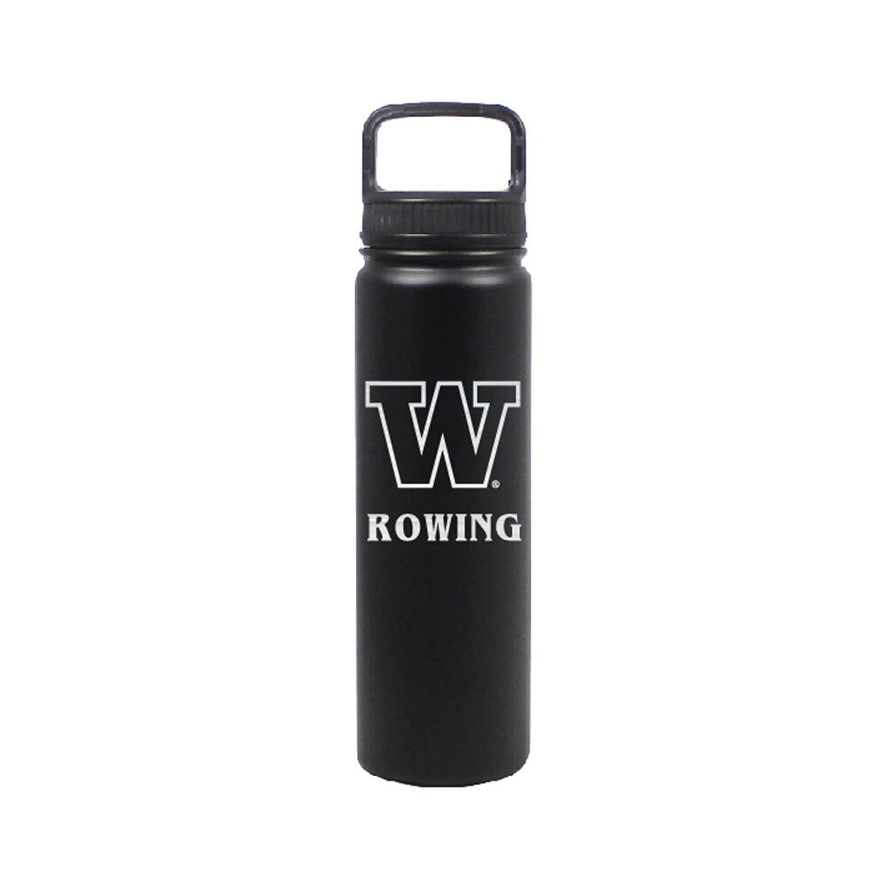 DROP SHIP Nordic Black W Rowing Insulated Stainless Steel Bottle 24oz
