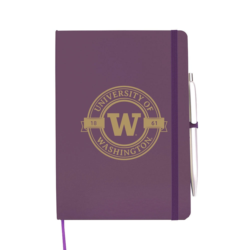 MCM Purple U of W Circle Ruled Prime Journal with Soca Pen 8.25"x5.5"