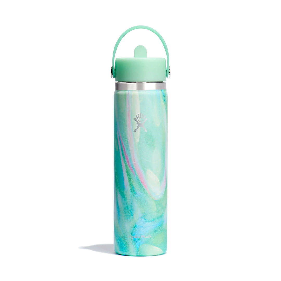 Hydro Flask Jelly Green Wide Flex Straw Cap Water Bottle 24oz