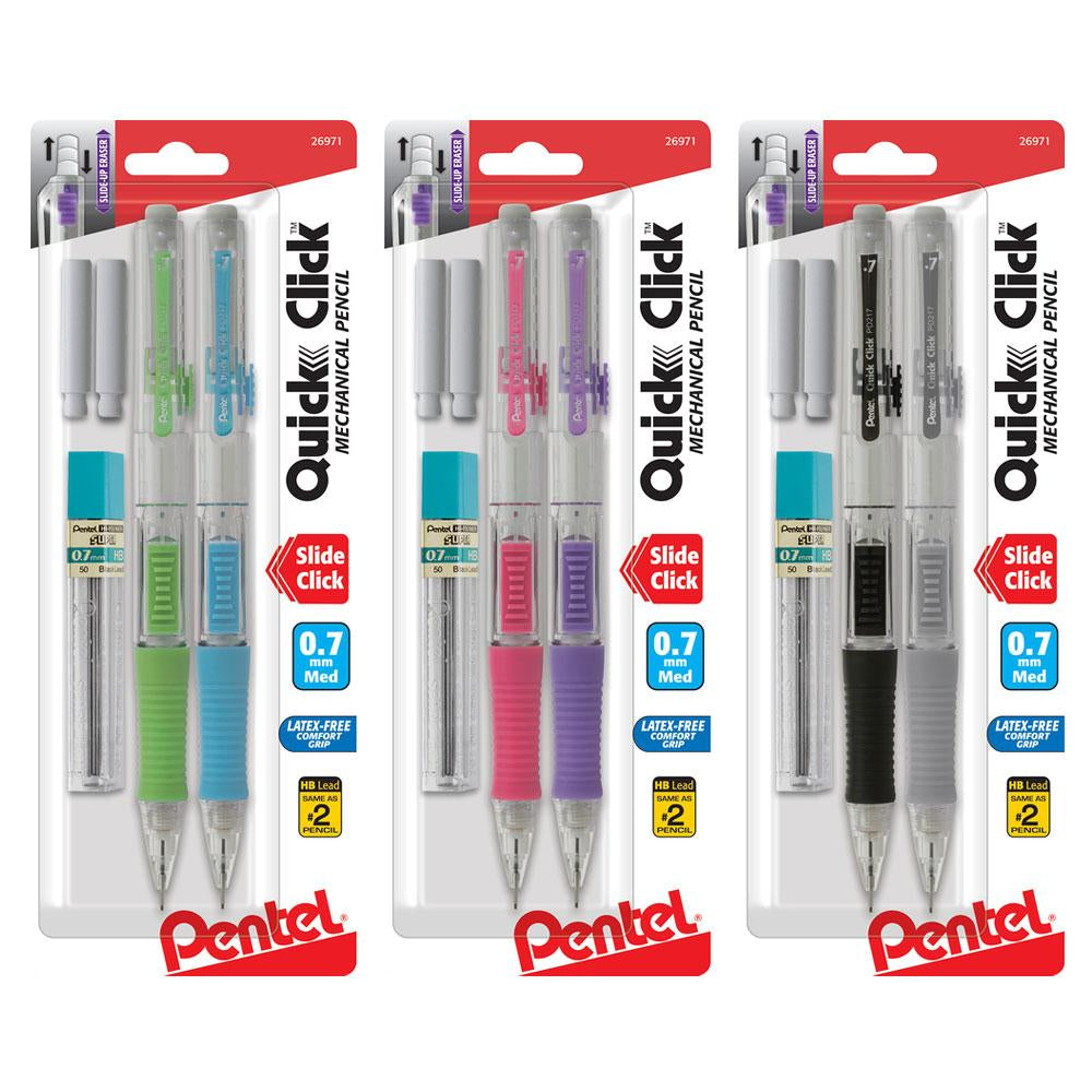 Pentel Quick Click Mechanical Pencil Set 2 Pack