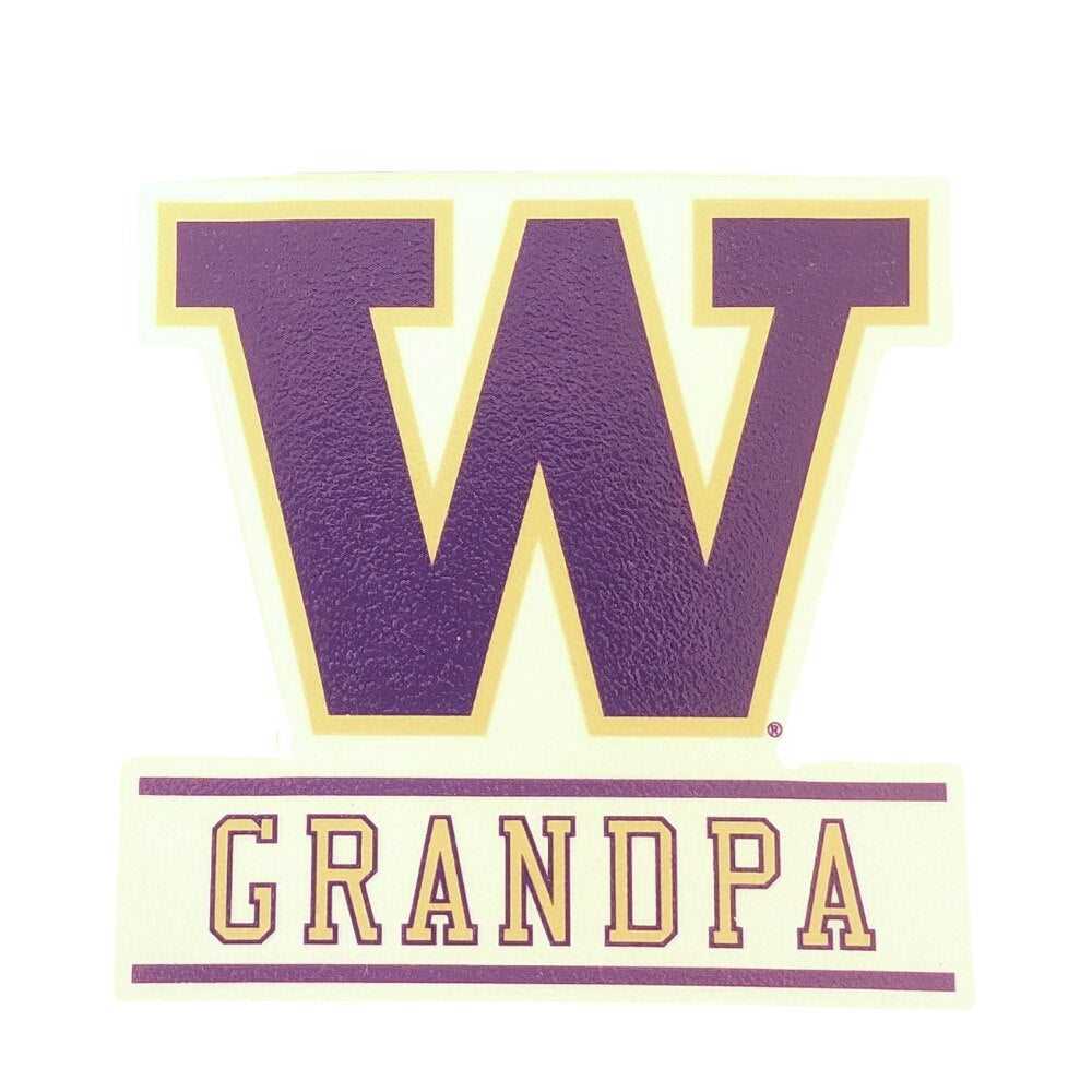 SDS Purple W Grandpa Rugged Sticker 3.5"