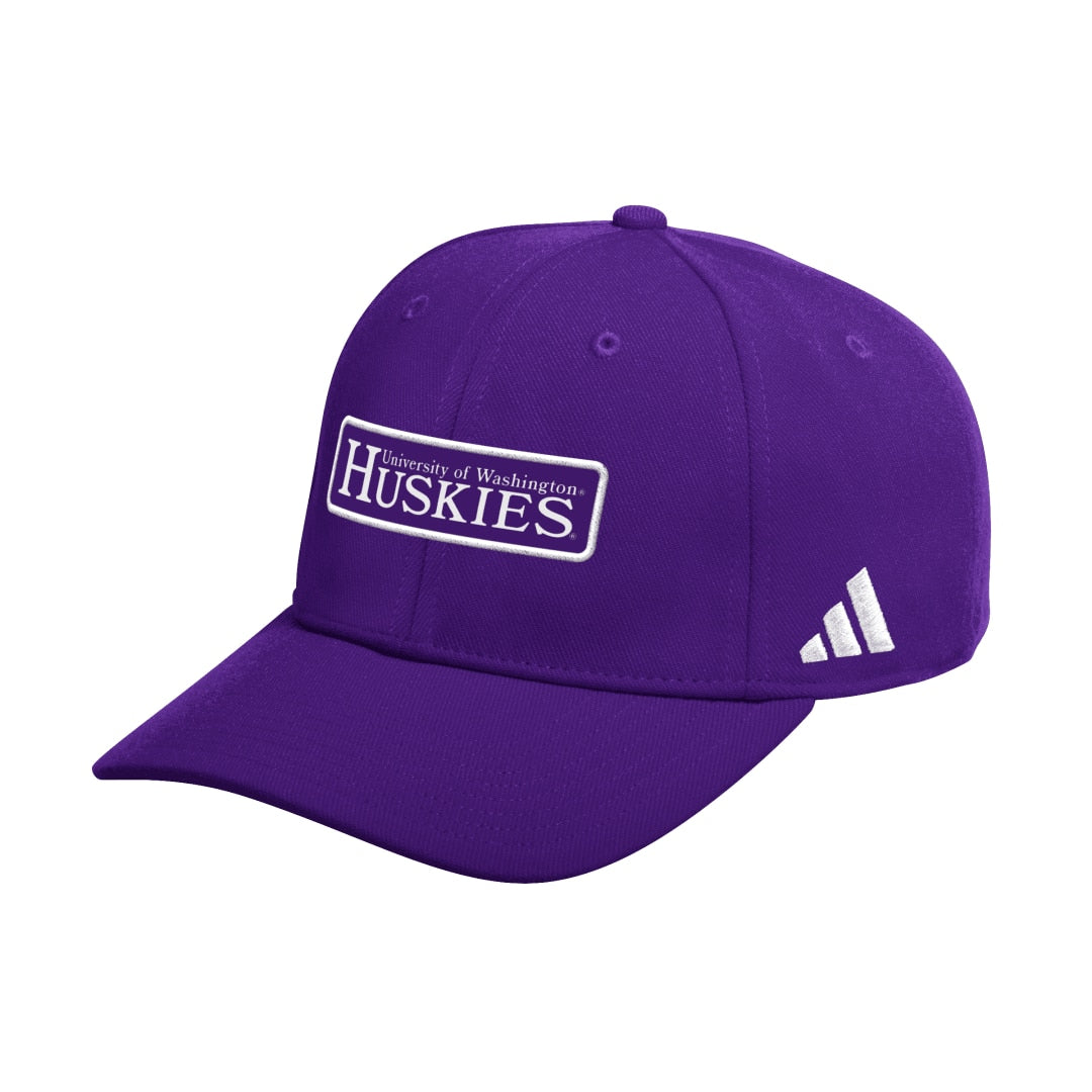 adidas Purple Washington Huskies Patch Slouch Stretch Hat