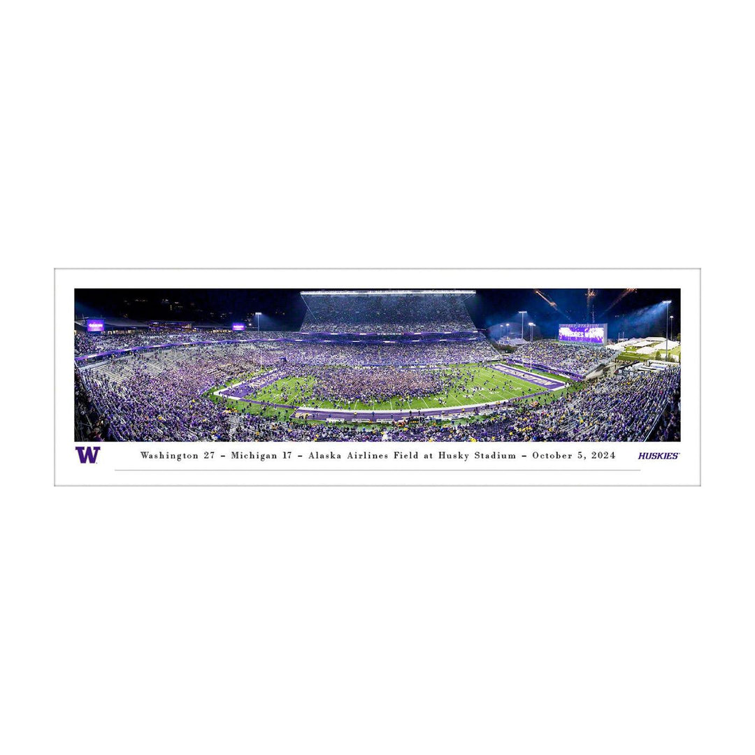 Blakeway Husky Stadium vs. Michigan 2024 Field Rush Panorama In Tube