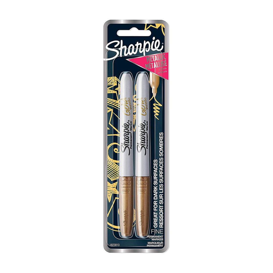 Sharpie Fine Tip Metallic Gold Markers 2ct
