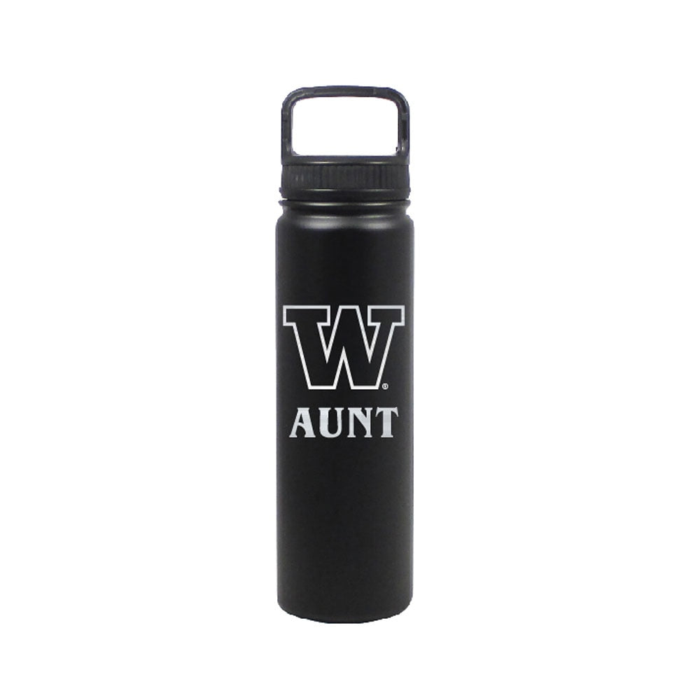 DROP SHIP Nordic Black W Aunt Insulated Stainless Steel Bottle 24oz