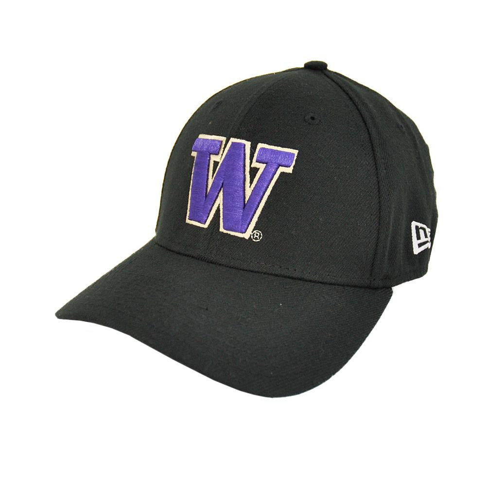 New Era Black 39Thirty Purple W Stretch Fit Hat