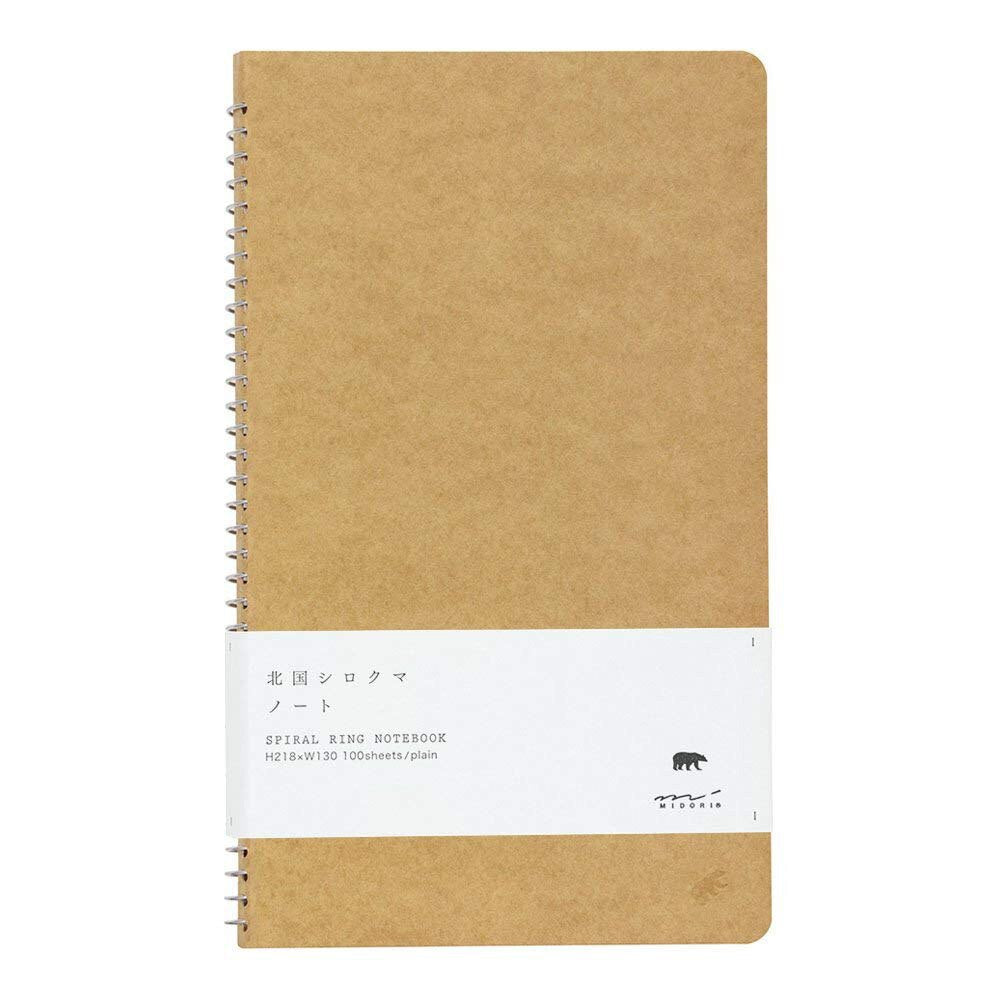 Traveler's Company Bear Blank White Sprial Notebook 100ct