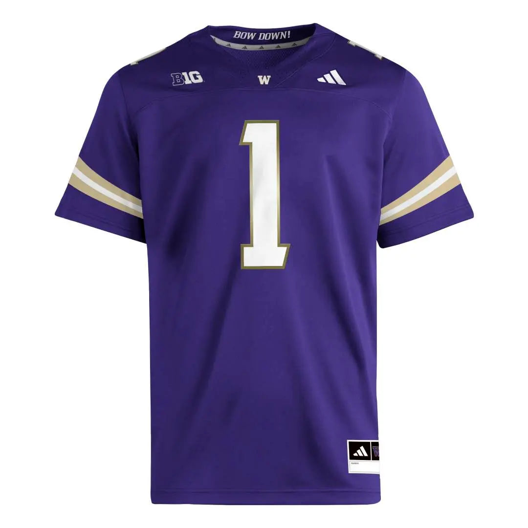 adidas Men's Washington Huskies 2025 Home Premium Football Jersey - Main Image