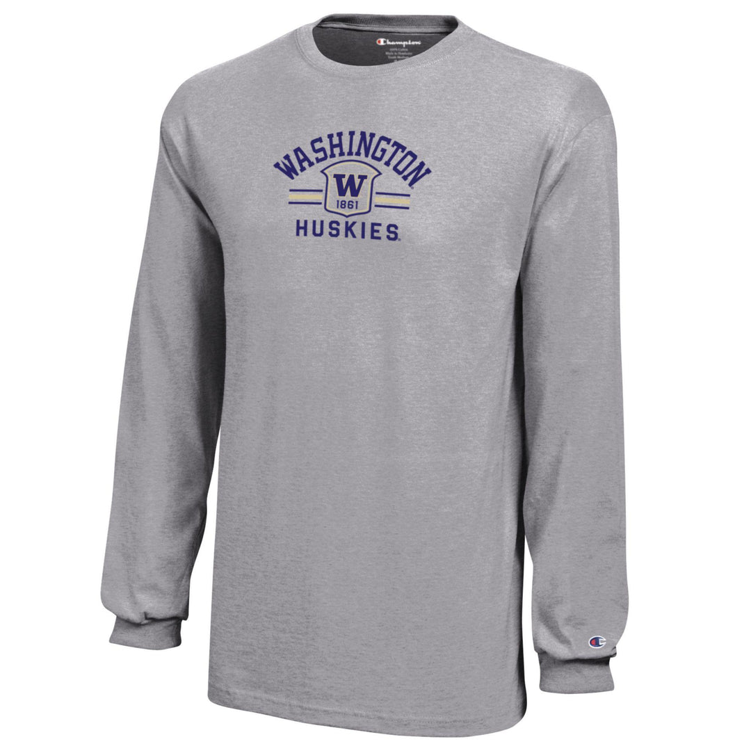 Champion Kids' Grey U of WA Huskies W Long-Sleeve Tee