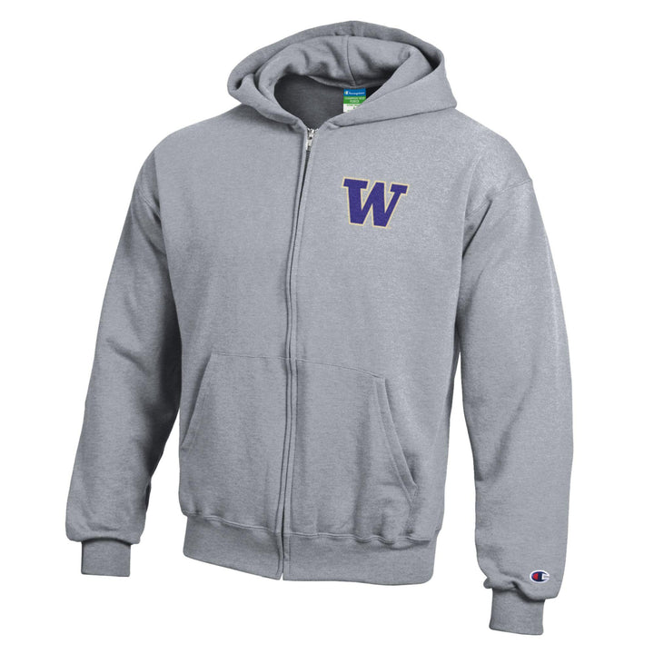 Champion Kids' Grey W Front Property of U of WA 1861 Back Full-zip Hood