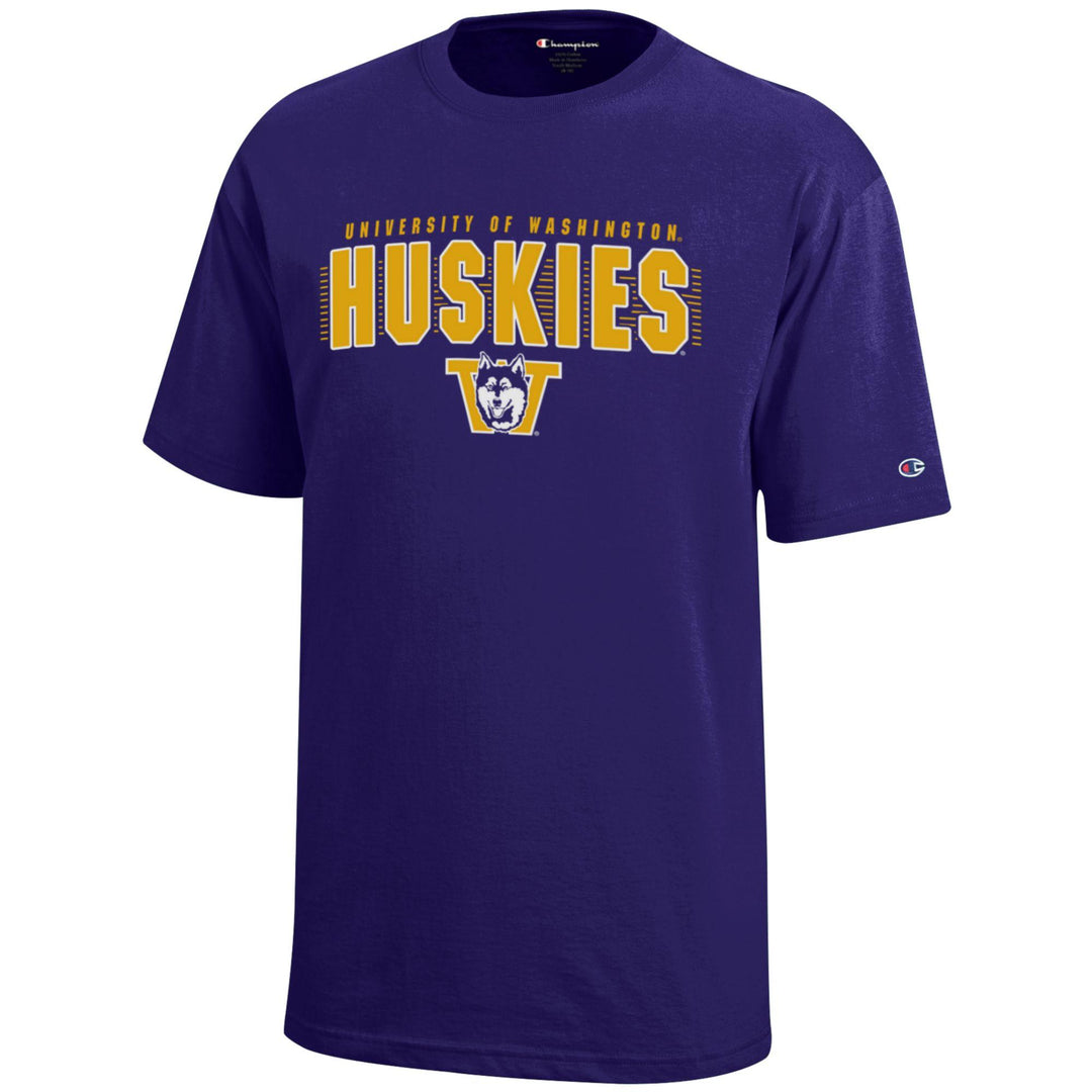 Champion Kids' Purple WA Huskies Vault Dog Tee