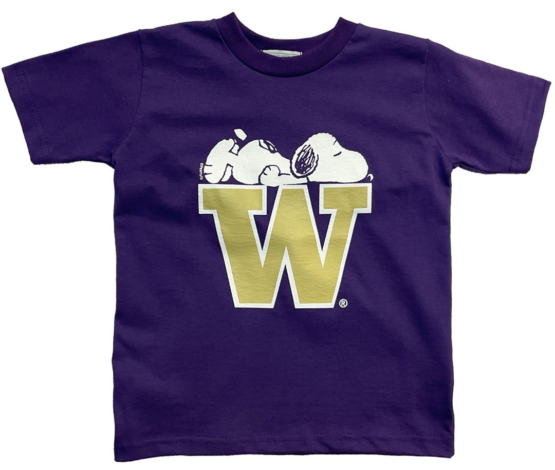 Third Street Purple Kids' W Snoopy Peanuts Laying Tee