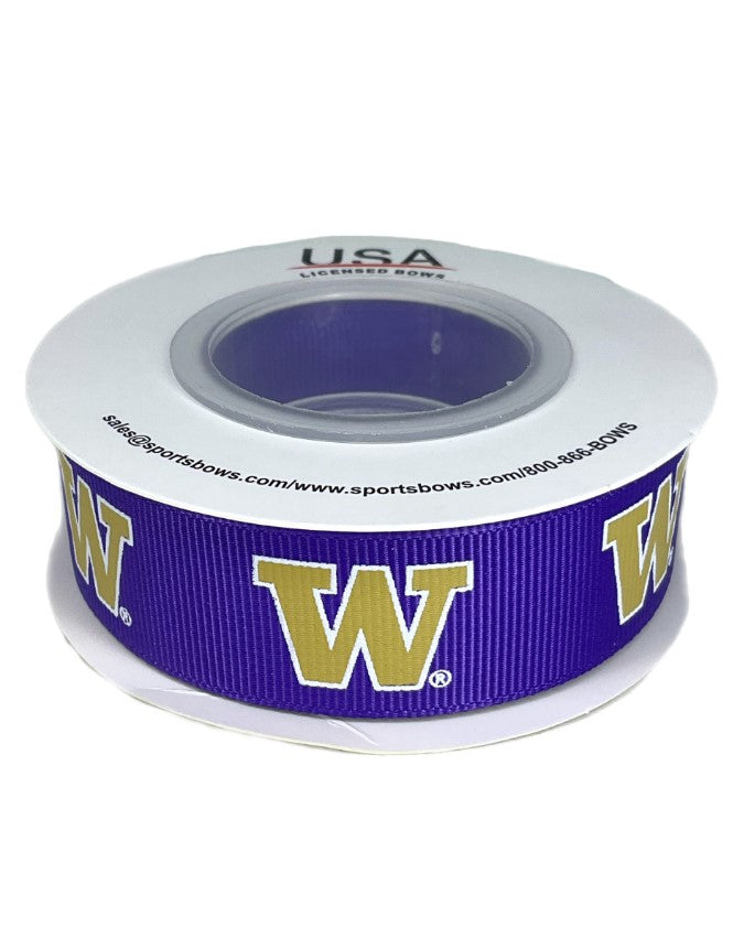 USA Bows Purple W Grosgrain Ribbon Spool 10yd