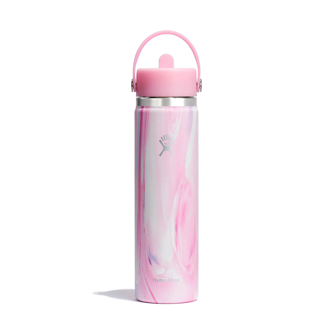 Hydro Flask Jelly Pink Wide Flex Straw Cap Water Botle 24oz