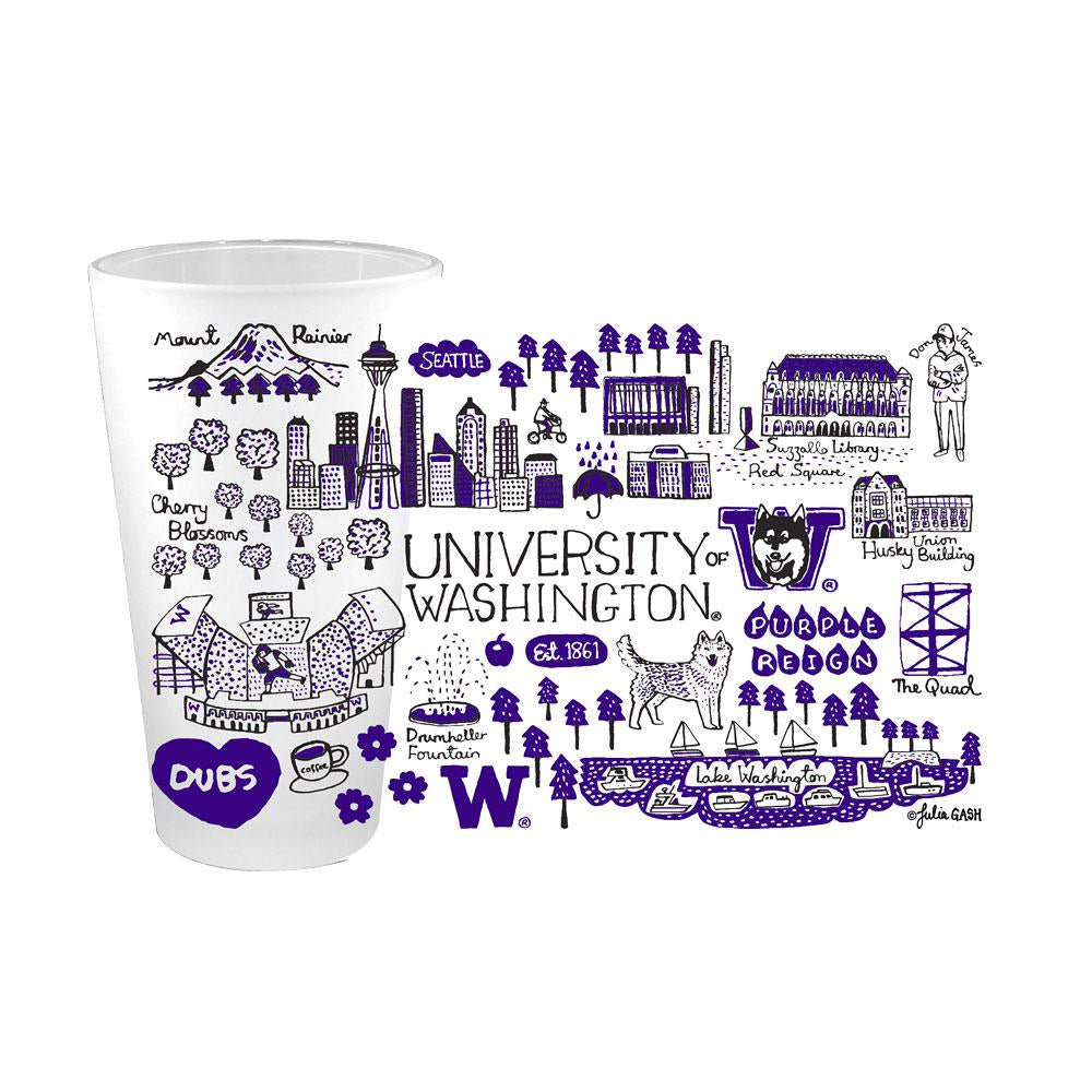 Neil Julia Gash U of W Frosted Glass Pint 16oz