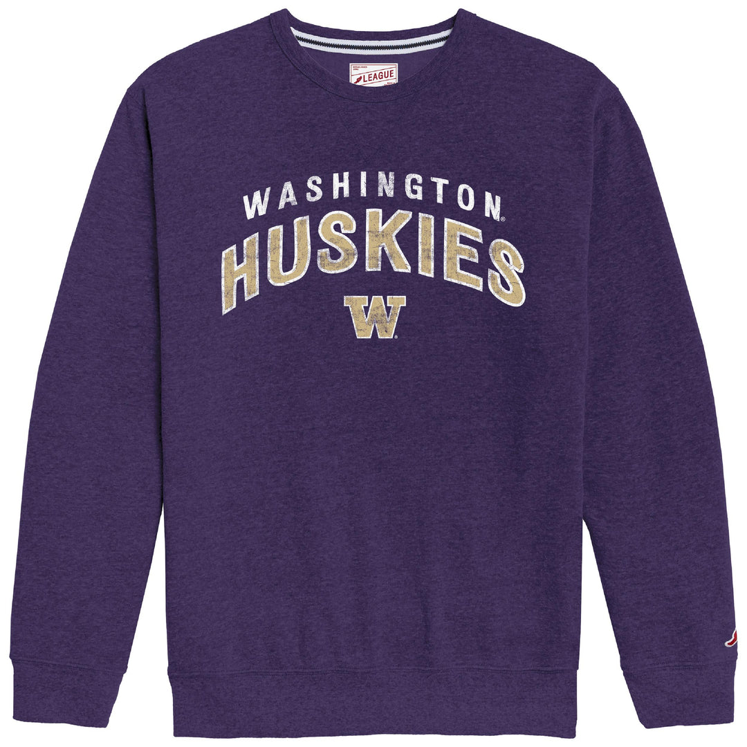 League Men's Washington Huskies Heritage Triblend Crewneck
