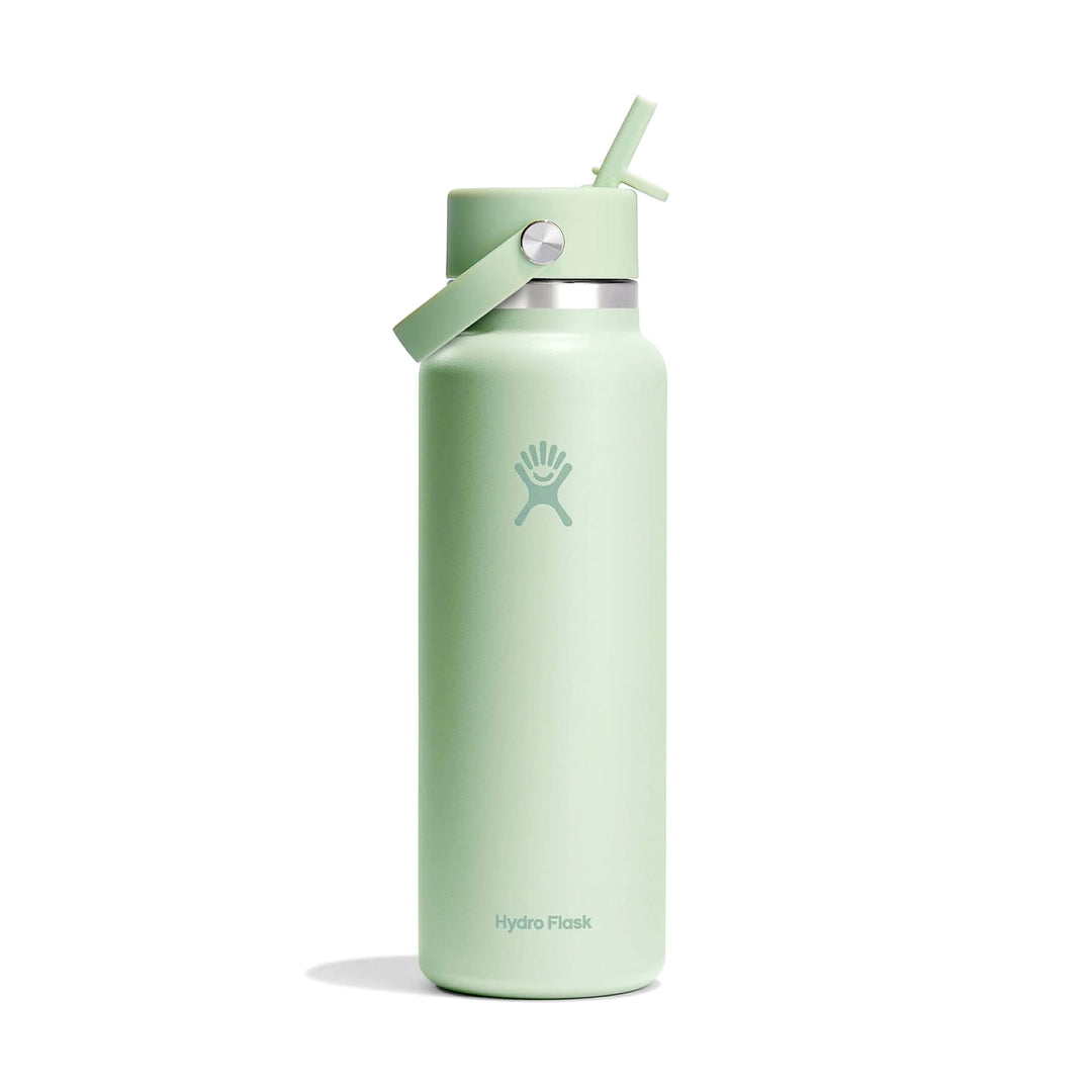 Hydro Flask Aloe Wide Mouth Flex Straw Cap Water Bottle 40oz