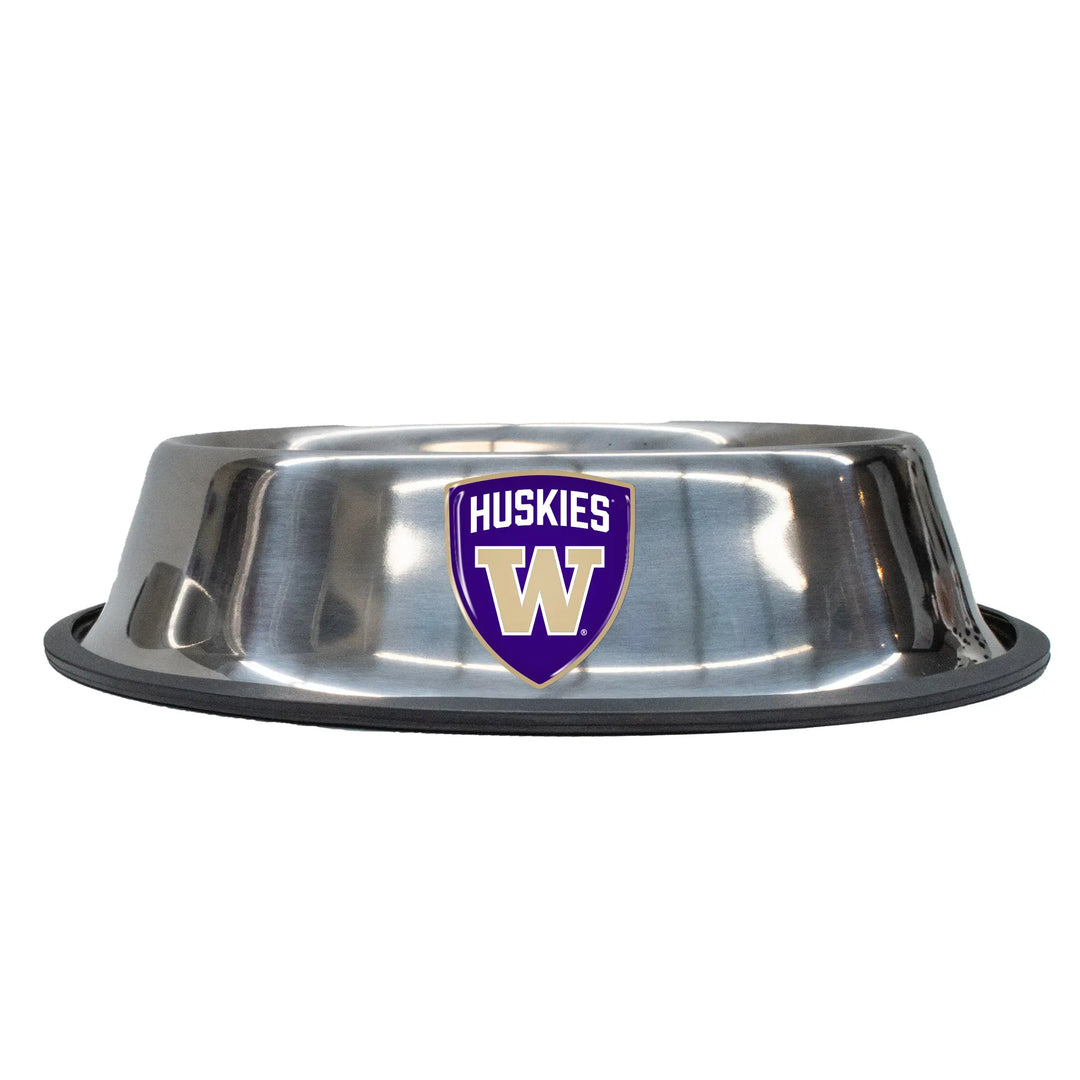 Little Earth Large Silver W Washington Huskies Everyday Pet Bowl