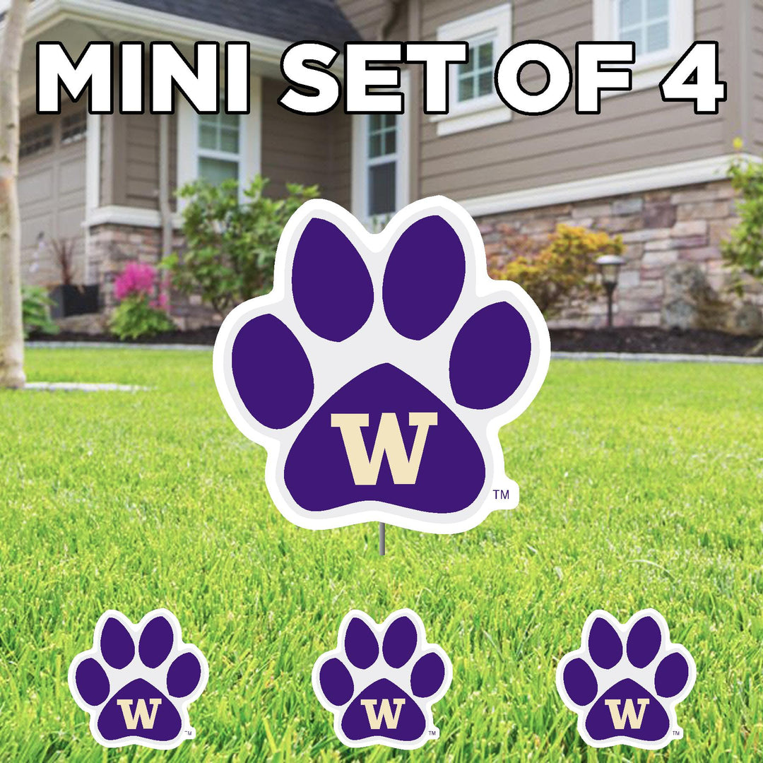 DROP SHIP CDI Paw W Mini Set of 4 Yard Sign