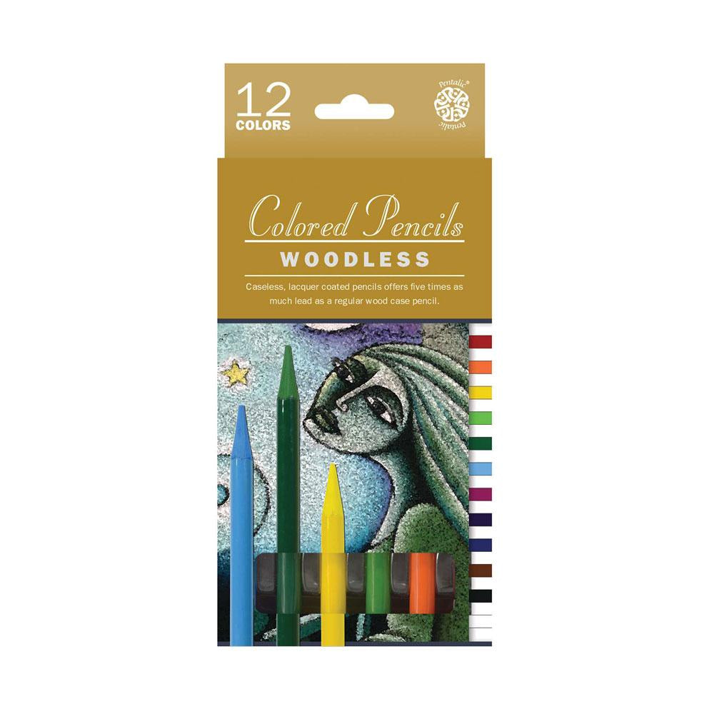 Pentalic Woodless Colored Pencil Set 12 Count