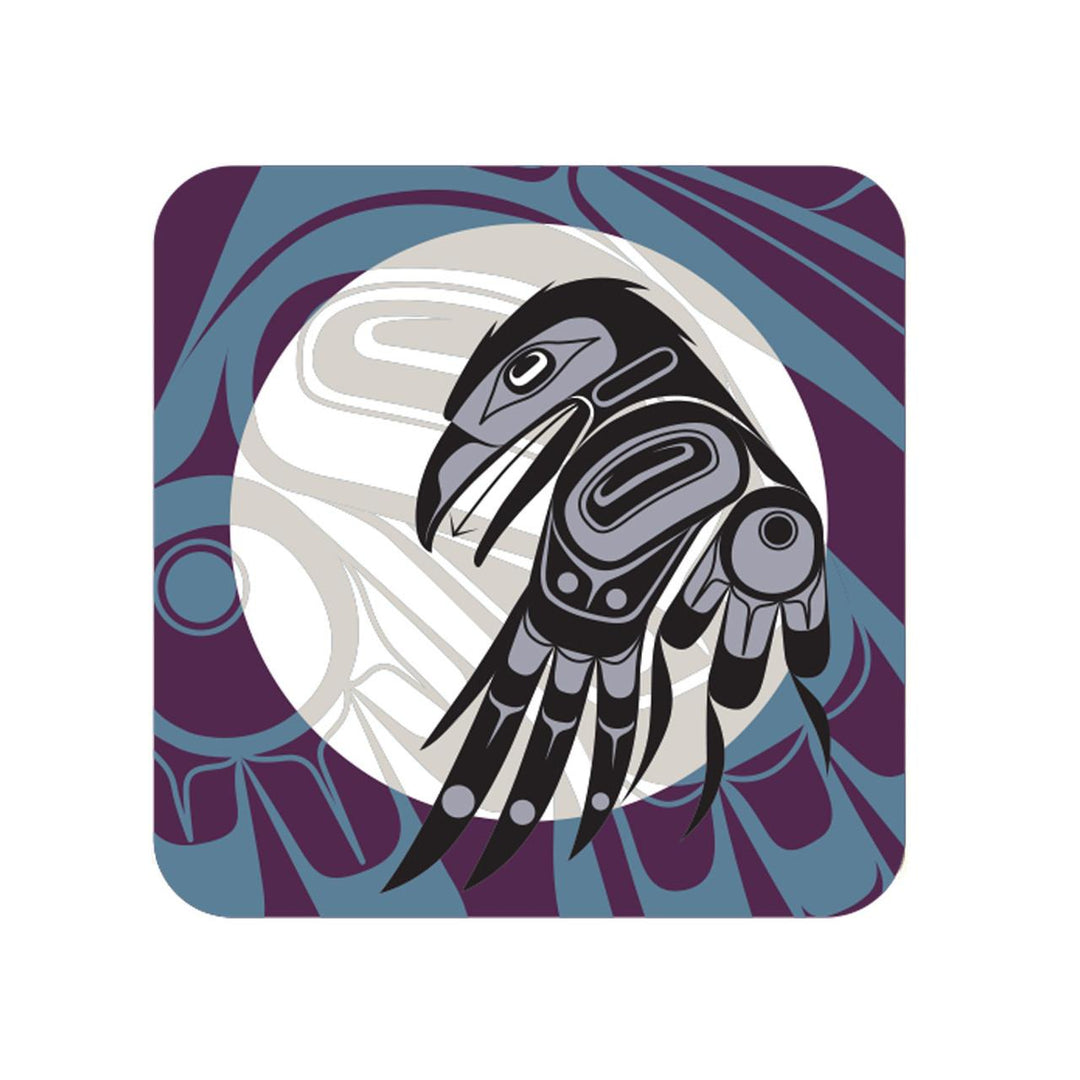 Native Northwest Raven Moon Coaster