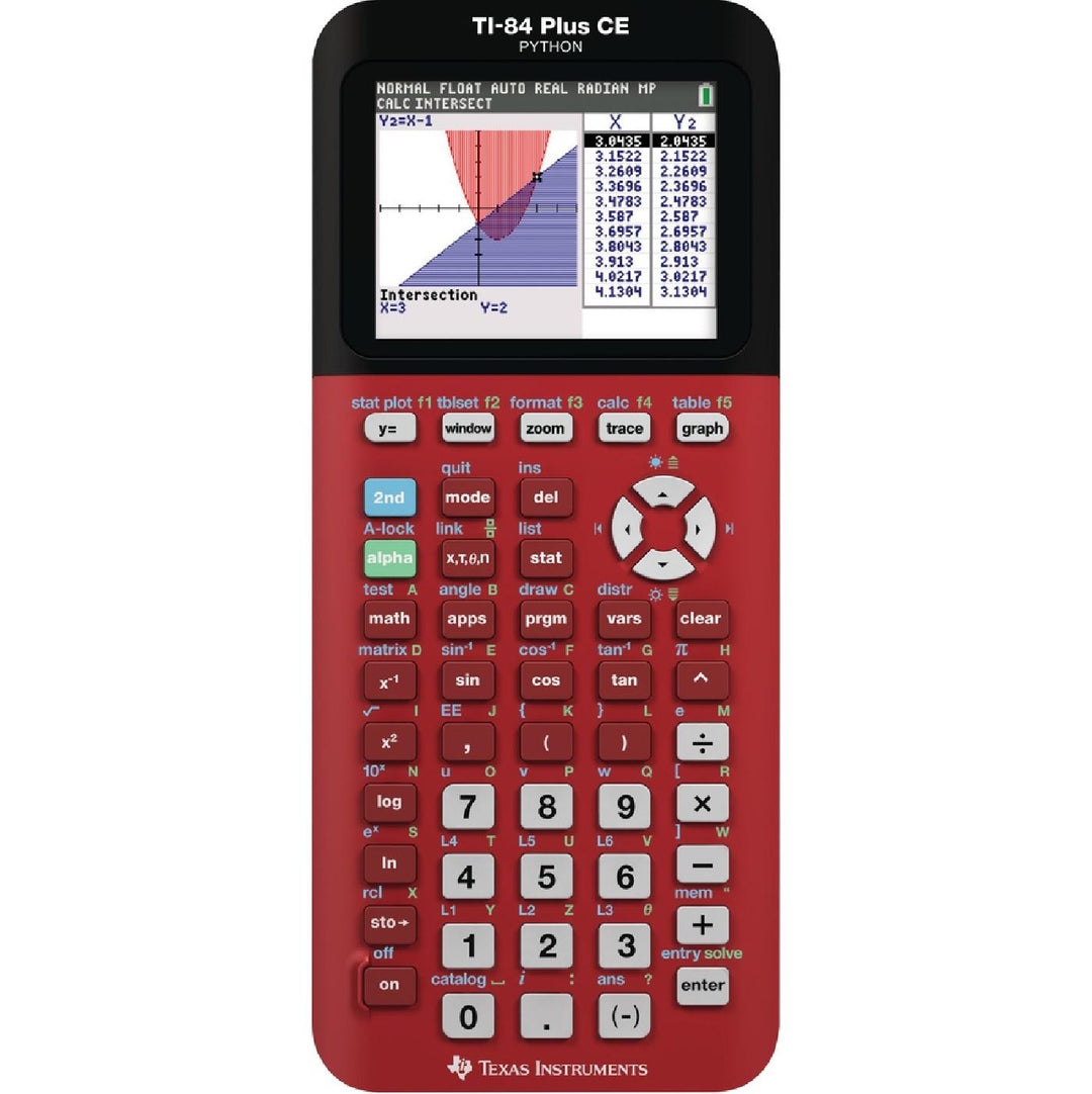 TI 84 Plus CE Red Graphing Calculator